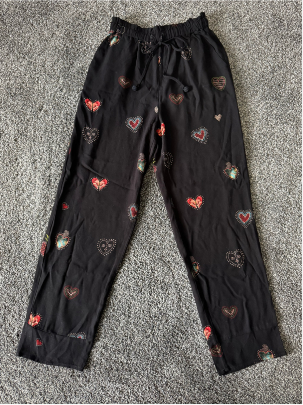 Women's Farm Rio Benicia Wide-Leg Trousers Black Printed Size XS - Picture 5 of 14